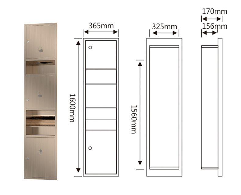 烘干器垃圾桶厕纸架