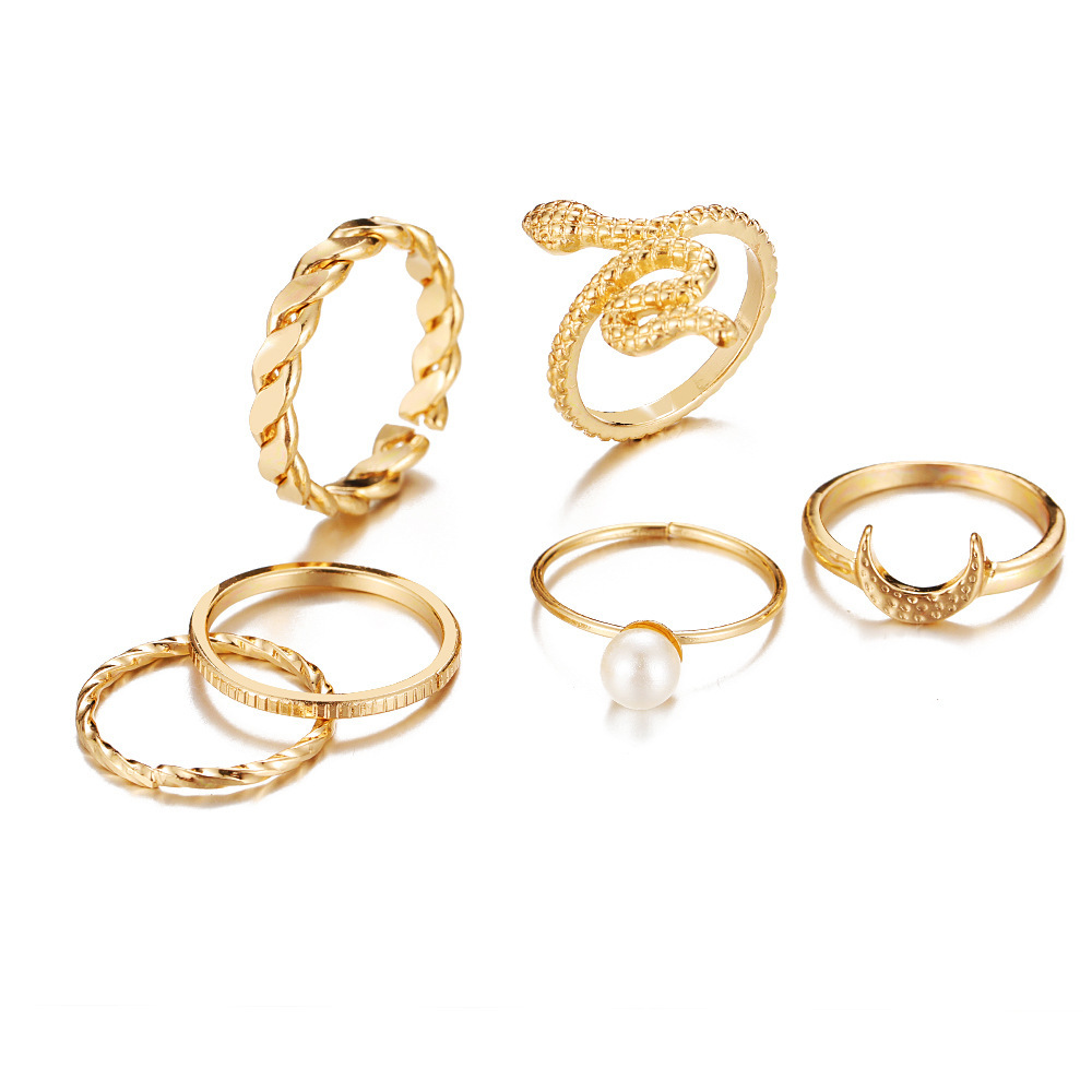 Fashion Snake Alloy Plating Rings display picture 4