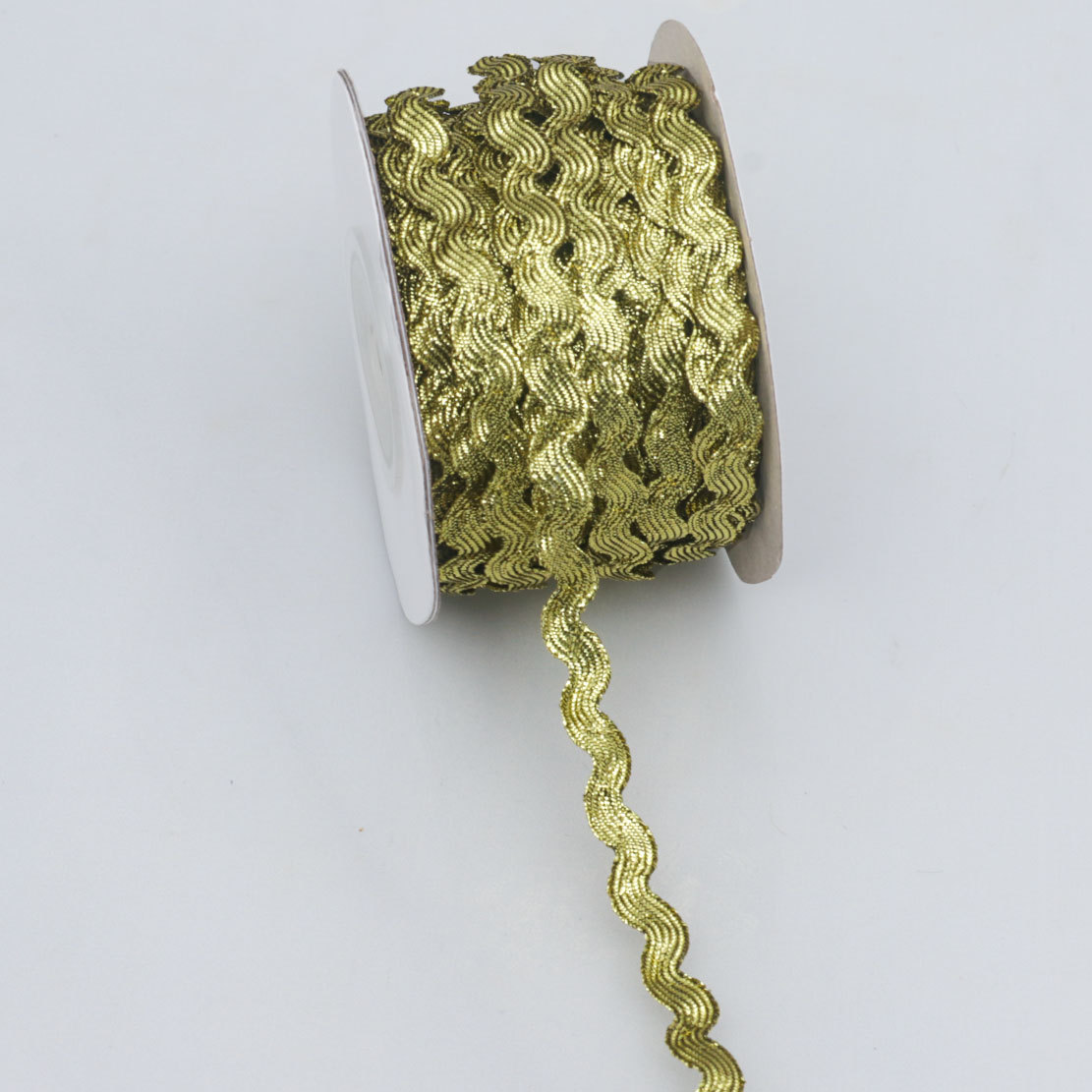 Cinturón curvo de onda de oro y plata de color de 5mm con borde S de onda de agua y borde creciente con cinta de encaje de joyería de ropa de bricolaje hecha a mano