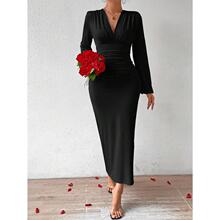P 24440 Women's printed maxi dress Ůʿӡ����ȹ�羳����