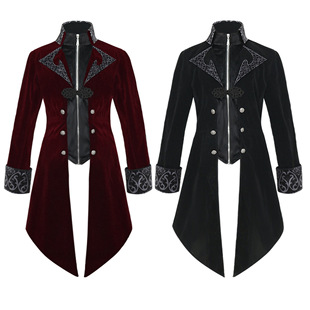 Amazon European and American Christmas Tuxedo Medieval Retro Clothing Punk New Men's Coat Classic and Handsome