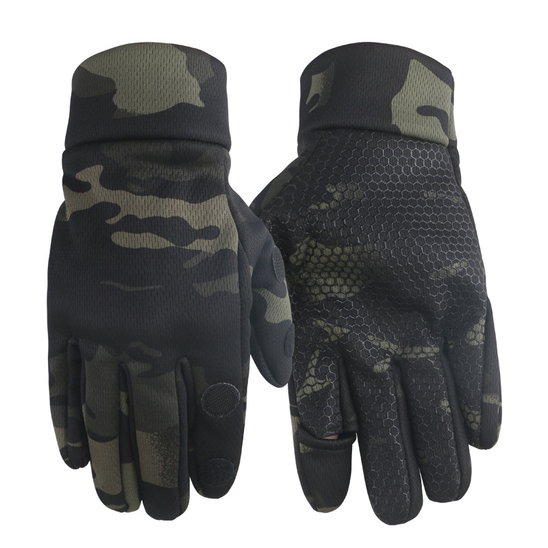 Guantes de invierno a prueba de frío con guantes de esquí calientes gruesos y antideslizantes para montar