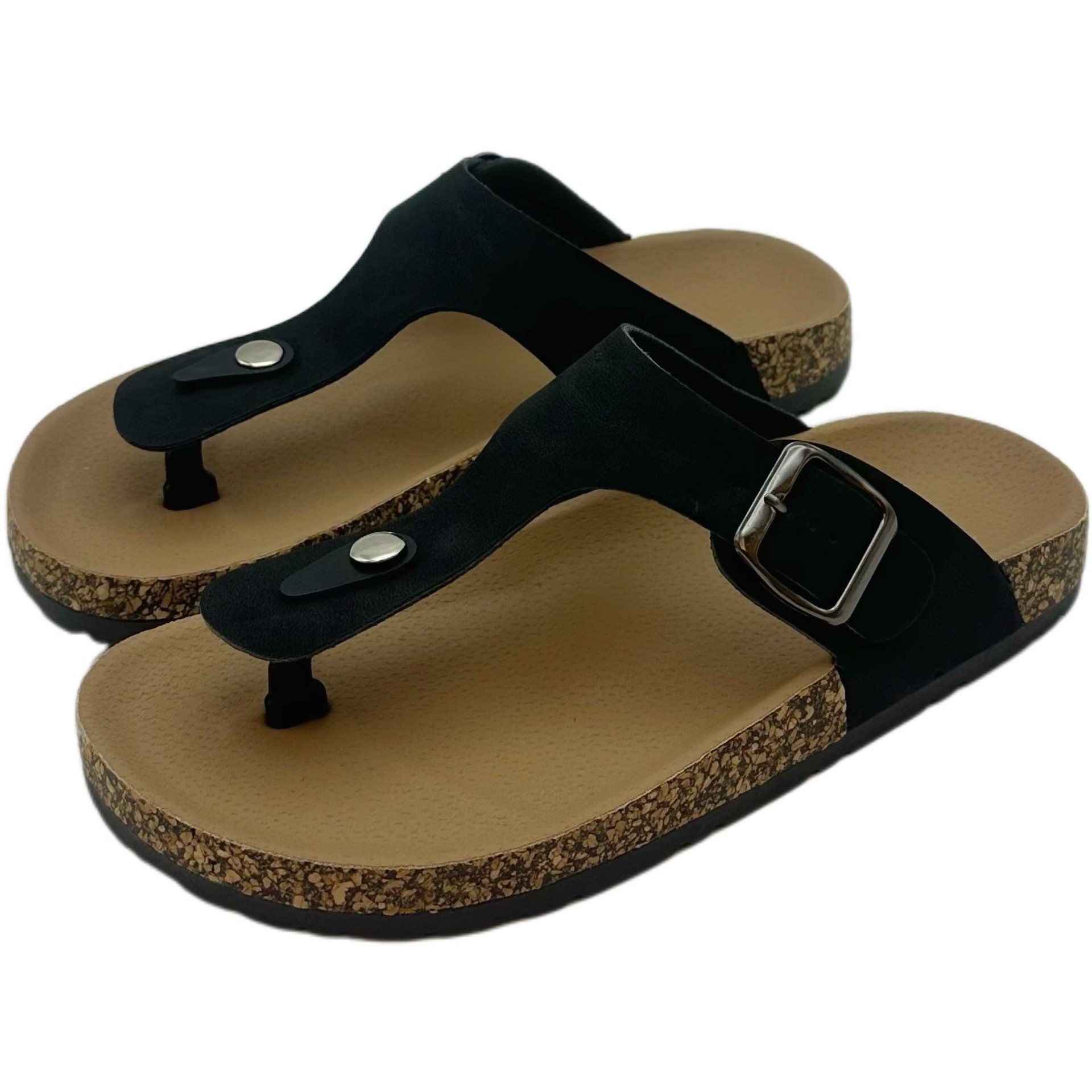 Plus Size Women's Cork Slippers European And American Style Lady Slippers_vogvips.com