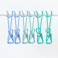 金屬掛鈎夾子廚衛彩色包塑晾衣夾多用途衣襪夾文具照片跨境帶鈎夾