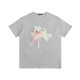 Nariele 2025 Summer Plush Tape Cute Embroidered Round Neck Couple T-shirt Loose Short Sleeve Top for Men and Women