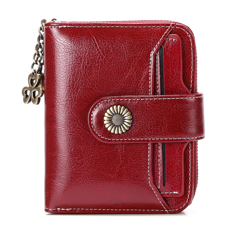 Cross-Border New Leather Women's Wallet Female Short Student Korean Version Multi-Functional Mini Coin Purse Driver's License Wallet
