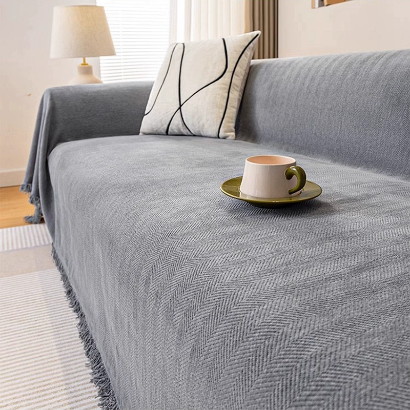 Universal non‑slip sofa cover, chenille, four‑season, multiple sizes & patterns