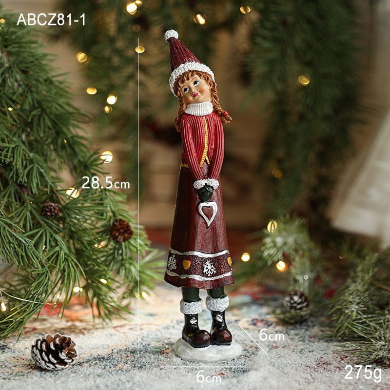 新しいアイデアクリスマスプレゼント置物クリスマス装飾樹脂サンタクロース人形デスクトップ芸術品置物|undefined