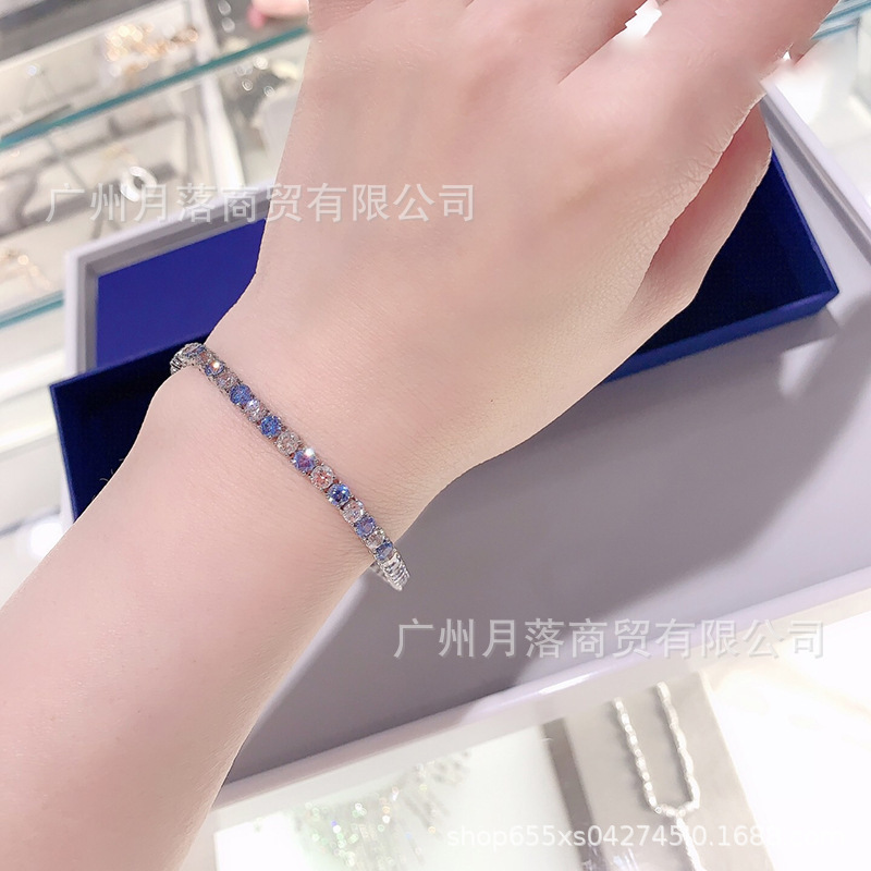 施家1:1対版TENNISシングルドリル輝く水晶ブレスレット女性施華洛要素ブレスレット女性メーカー代発|undefined