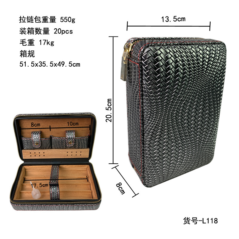 ✅ ドロップシッピング彫刻バージョン葉巻ケースポータブル杉材葉巻保湿ボックス牛革葉巻収納ボックス|undefined