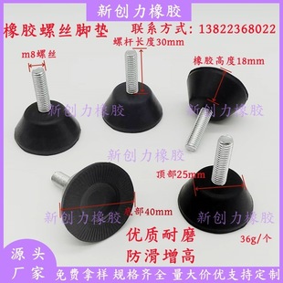 M8 Adjustable Foot Pads with Screws, Rubber Pads, Anti-Shock Pads, Screw Adjustment Feet, Buffer Anti-Slip Instrument Support Feet