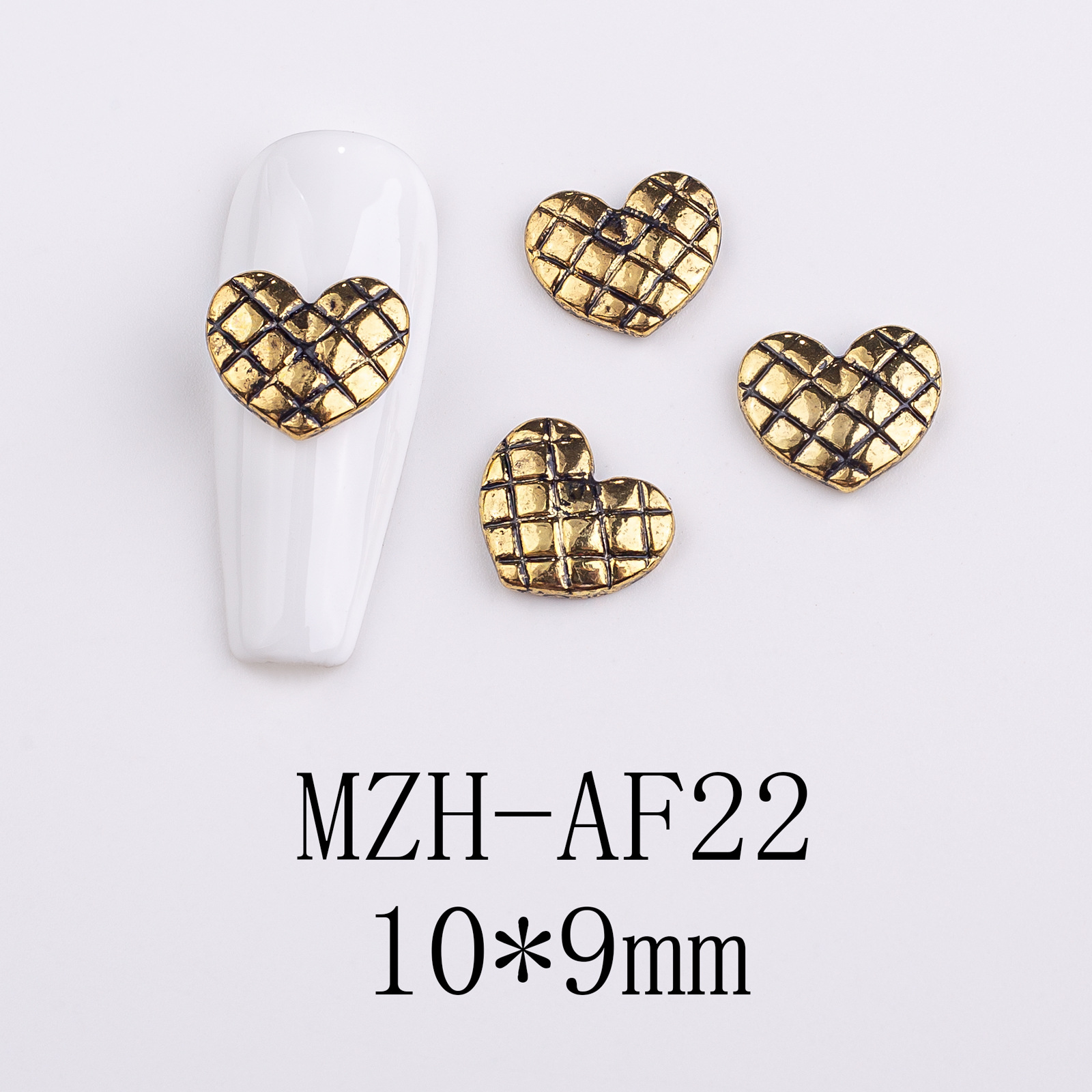 10g Weight Nail Decoration Accessories Nail Supplies 1 Piece Quantity Alloy Material Halloween Festival Heart Shape Pattern Retro, Simple Style Style Halloween Retro Simple Style Heart Shape Alloy Nail Decoration Accessories 1 Piece 3