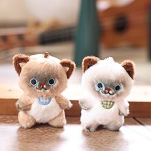 可爱3寸小猫咪挂件毛绒玩具公子卡通小猫包包挂饰钥匙扣娃娃玩偶