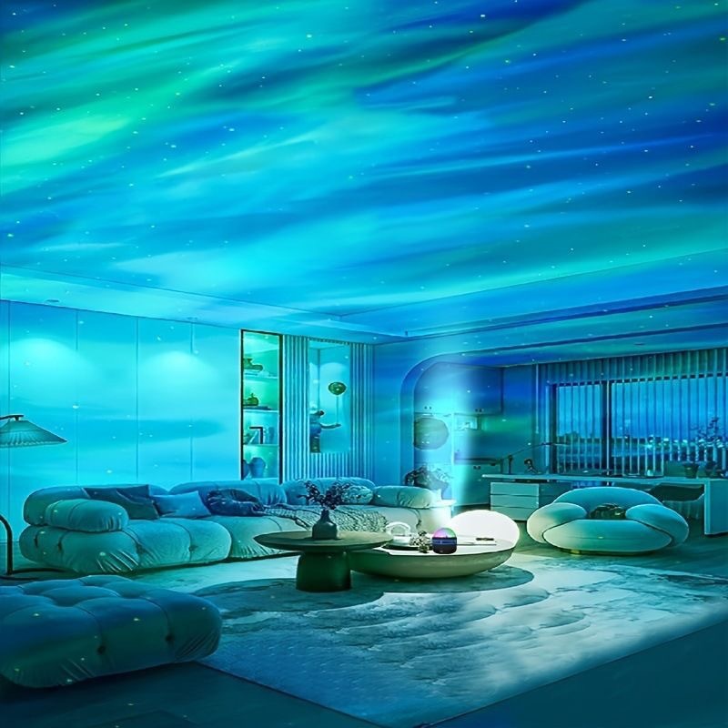 新款星空灯卧室投影灯水波纹床头浪漫小夜灯北极光满天星氛围灯