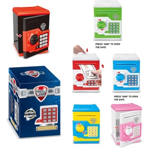 New creative children's password piggy bank electric ATM automatic money rolling machine piggy bank safe box toy gift