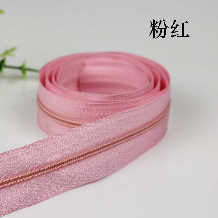 Bolsa DIY accesorios de tela ropa cremallera tirón cabeza accesorios de cuero N ° 5 color largo nylon sola cabeza doble cabeza