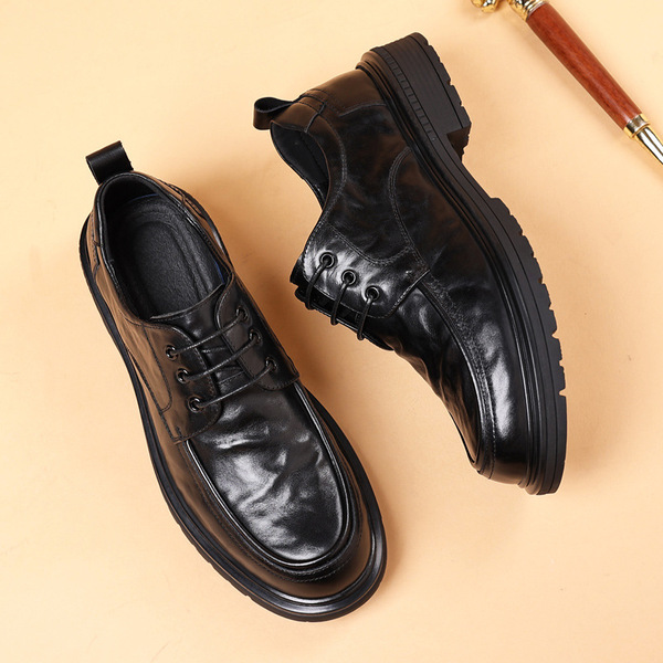 Leather autumn casual elite shoes platform