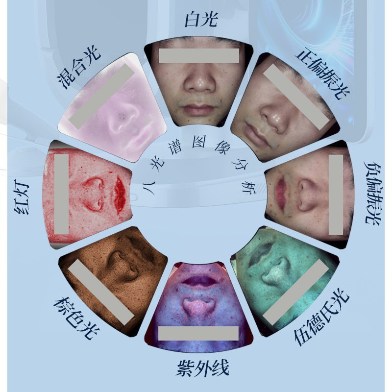 Versión de comercio exterior del detector de piel multiespectral del músculo mágico B3 ai espejo mágico inteligente analizador de piel facial multilingüe image 4
