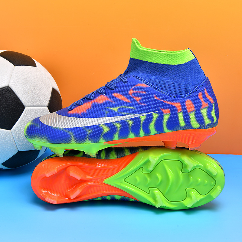 Zapatos de Fútbol de Caña Alta de TPU y Caucho Ligeros para Césped Natural y Artificial