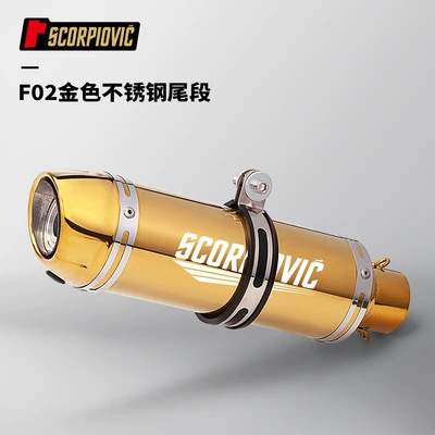 GPR250 R3 Z400, Motorcycle exhaust pipe - f02-gold-stainless-steel-tail-section