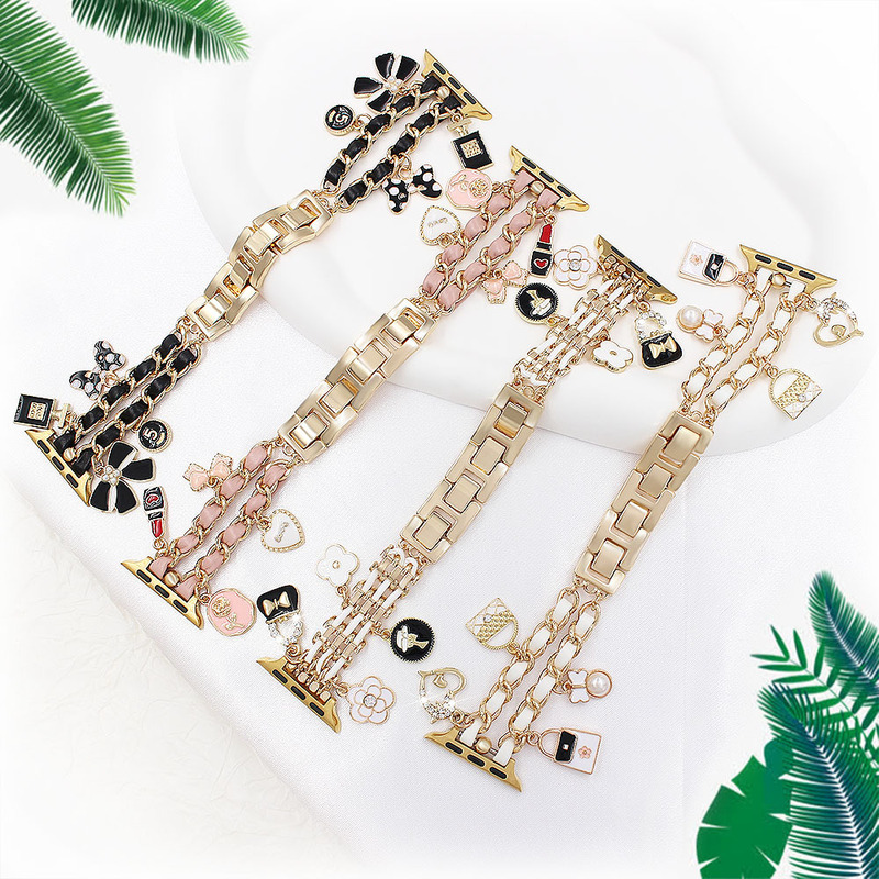 Clearance Sale for Apple Watch iWatch 45678/Se Smartwatch with Bracelet Leather Strap Pendant