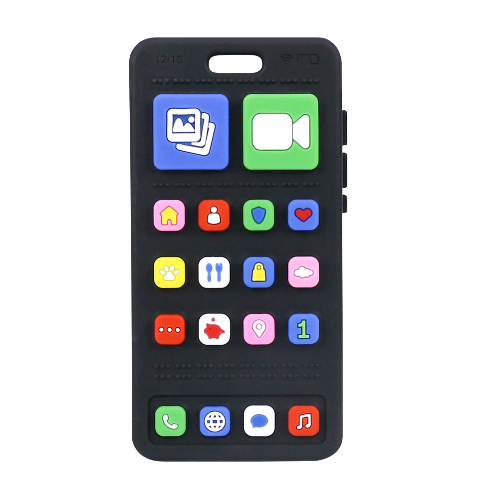 Fourth generation press mobile phone teether-black
