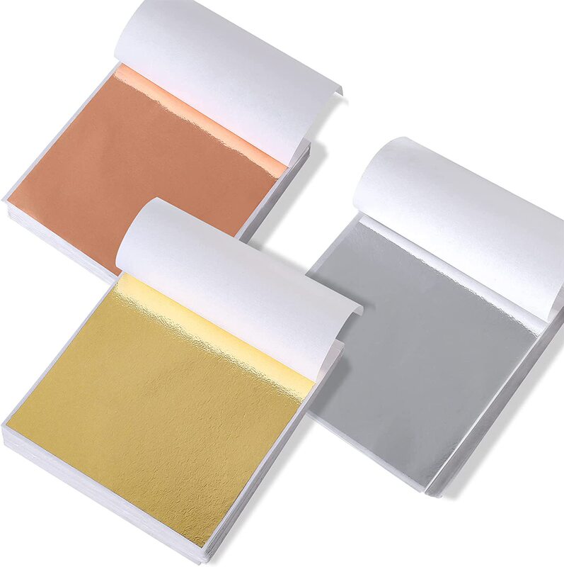 Nail Art Jewelry Gold and Silver Cardboard Gold Silver Sticker Wall Gold Foil Paper Decoration Gold Art Foil Sheet Gold