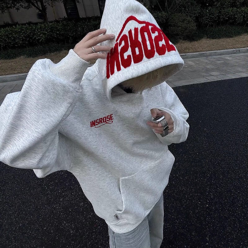 American High Street Style Towel Embroidery Thick Hooded Sweatshirt for Men, Autumn and Winter Couple's Loose Hoodie Jacket for Women, Trendy Brand American High Street Style Towel Embroidery Thick Hooded Sweatshirt for Men, Autumn and Winter Couple's Loose Hoodie Jacket for Women, Trendy Brand