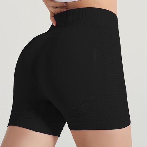Step into Amazon tight sports shorts women's slim butt lifting yoga shorts European and American elastic fitness running shorts