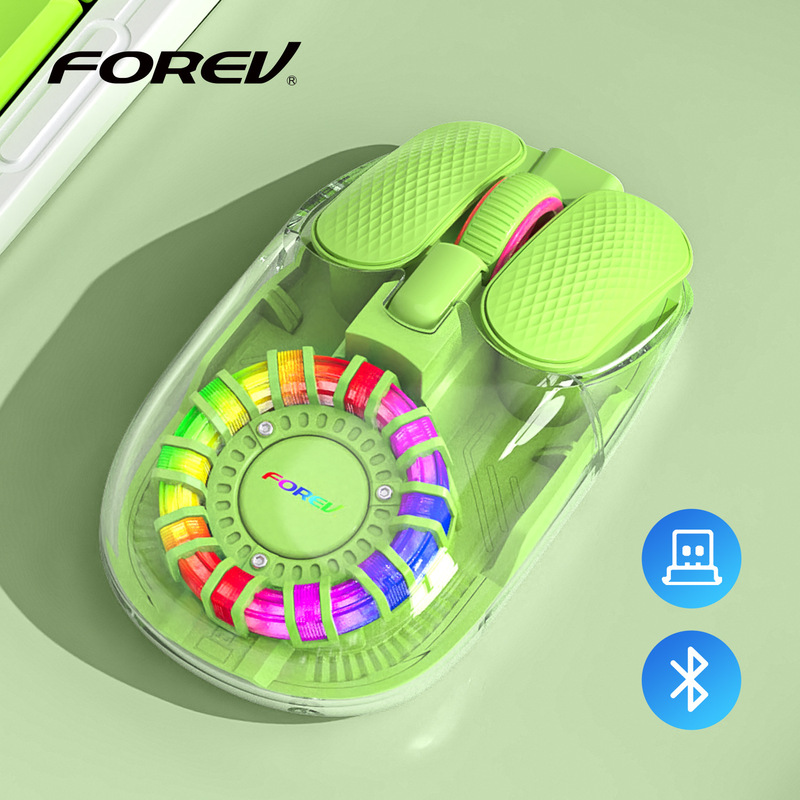 T9 リアクター ワイヤレス透明充電デュアル モード RGB 人間工学に基づいた Bluetooth マウス|undefined