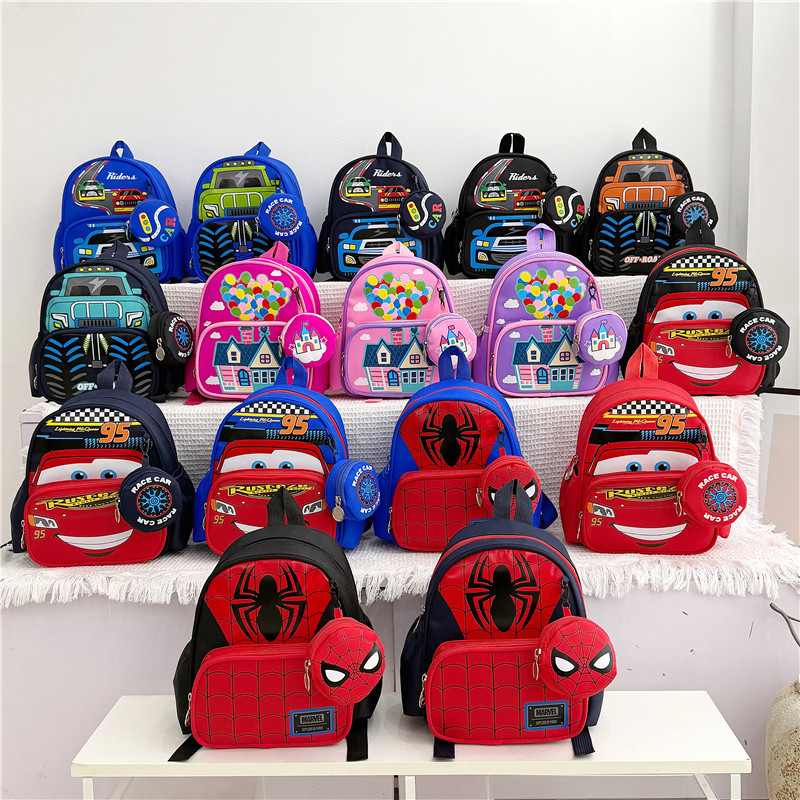 New Foreign Trade Kindergarten School Bag Cartoon Anime Children's Small Backpack for Boys and Girls Aged 3-6 Cute Backpack