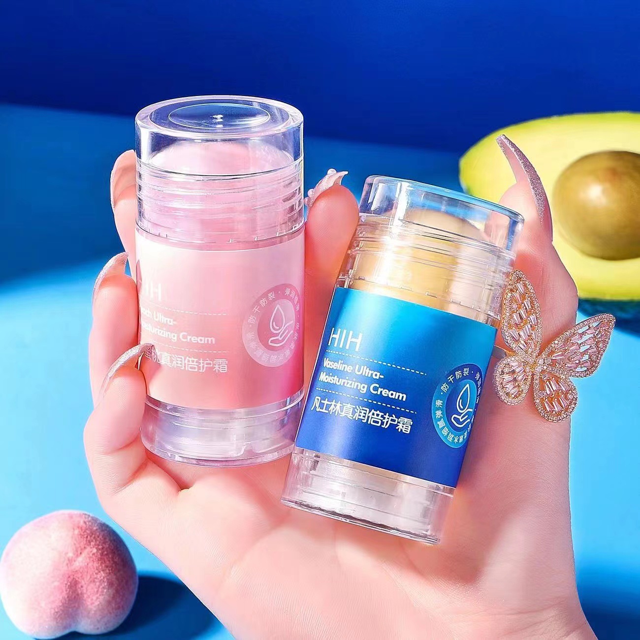 HIH peach true moisturizing cream anti-dry cracking hand and foot cream heel autumn and winter moisturizing protective stick