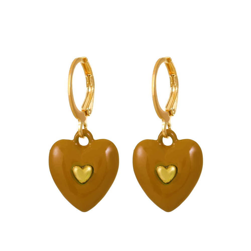 12 milk tea color ear buckle m-399