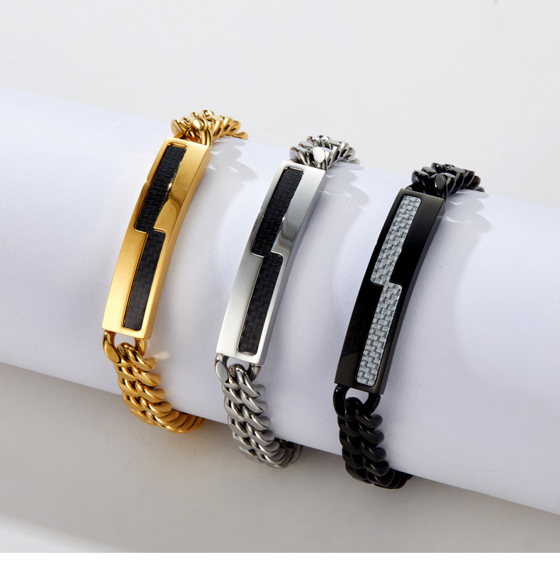 304 Stainless Steel Simple Style Plating Geometric Bracelets display picture 8