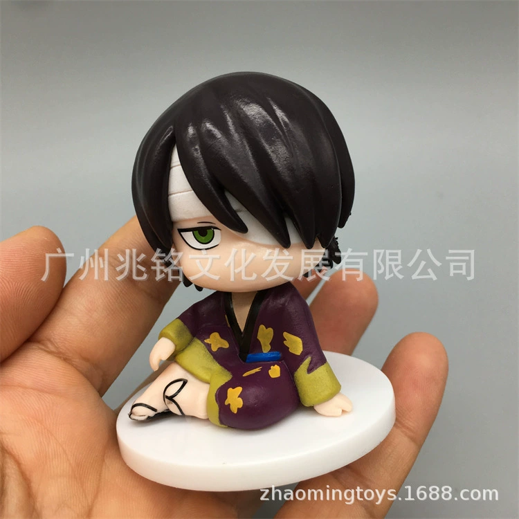 Gintama 20-ая годовщина Тихий стиль Гача Саката Гинтоки Камуи Исоу Кондо Джин-сан Сидящая Украшение