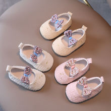 UNMUN婴儿鞋秋季女宝宝布鞋公主风0一1周岁护脚鞋软底学步78-9个