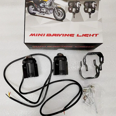 Cross-border hot sale motorcycle spotlight İşçi projektorları - small-steel-cannon-yellow-white-light-without-cover-a-pair