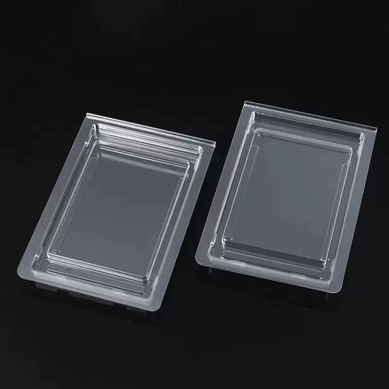 对折PVC吸塑透明泡壳五金零件多种规格塑料盒密封收纳礼品