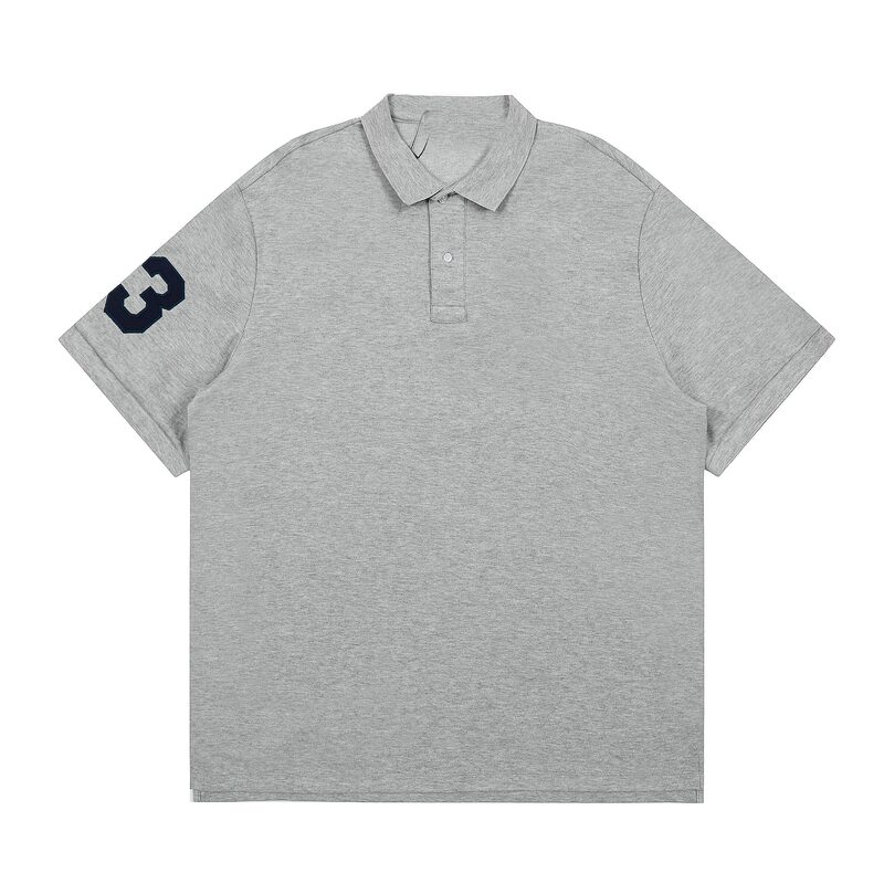 064 メンズ LF クラシック刺繍 マレーシアマーク ベーシック 万能ラペル POLO 襟 半袖 カップルスタイル ゆったりスタイル|undefined