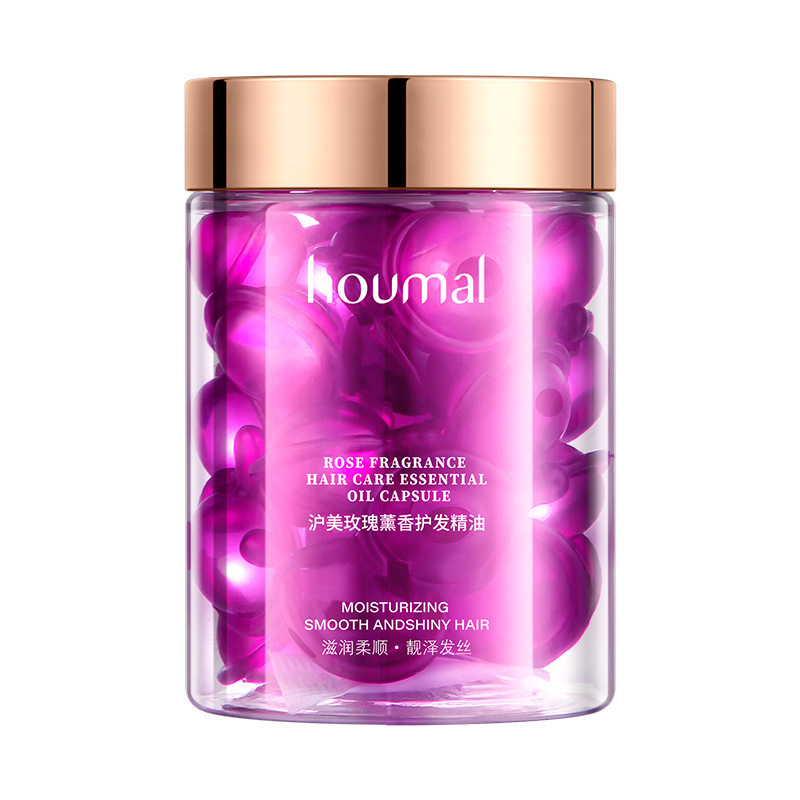 Humei Rosa aromaterapia cuidado del cabello aceite esencial cápsula cabello aceite esencial nutritiva suave perm reparación en stock fábrica al por mayor
