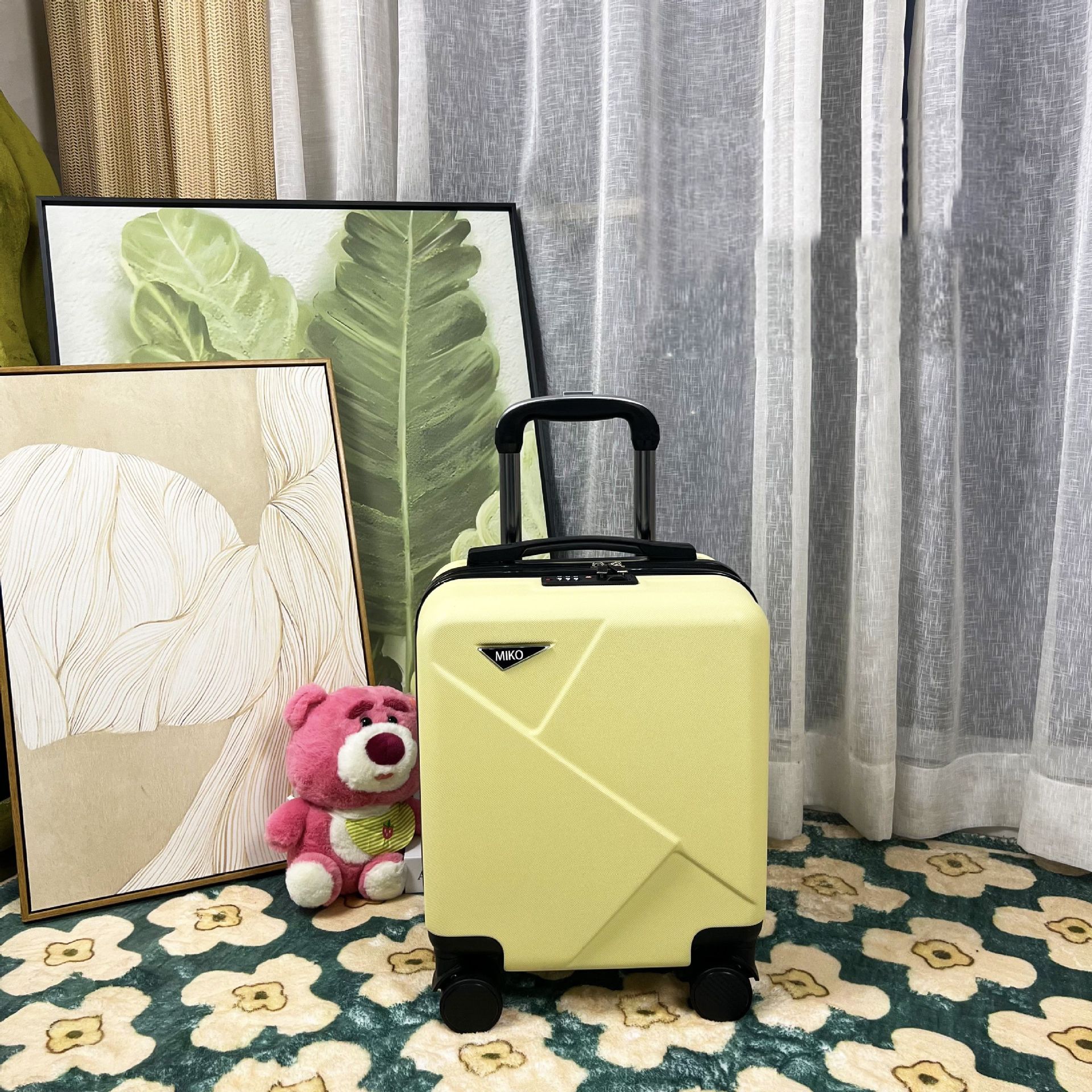 Creamy yellow [frosted scratch-resistant lightning] / 14inch [2 sections of pull rod - applicable below 1.6m]