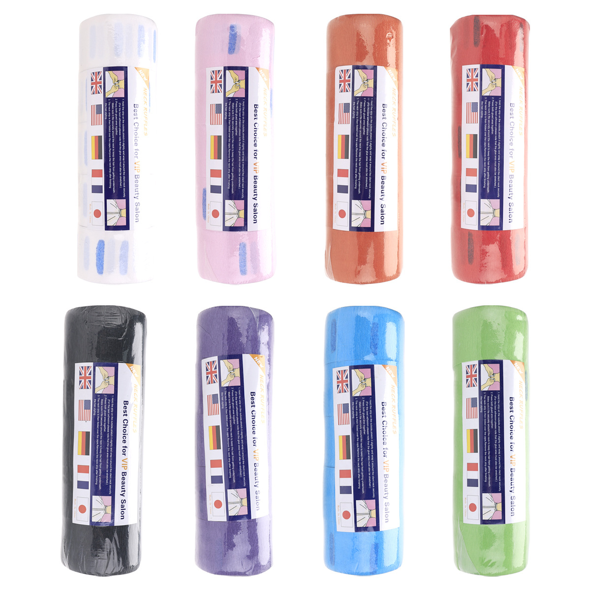 Productos para el cabello, papel para el cuello desechable, tela para la peluquería, papel para el cuello teñido en caliente, papel para el cuello resistente al cabello roto, papel para el cuello grueso e impermeable