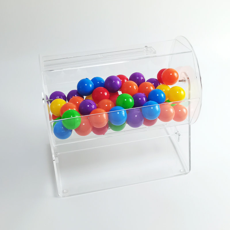 跨境亚克力抽奖箱透明抽奖券旋转器适用于抽奖宾果彩票游 戏抽奖