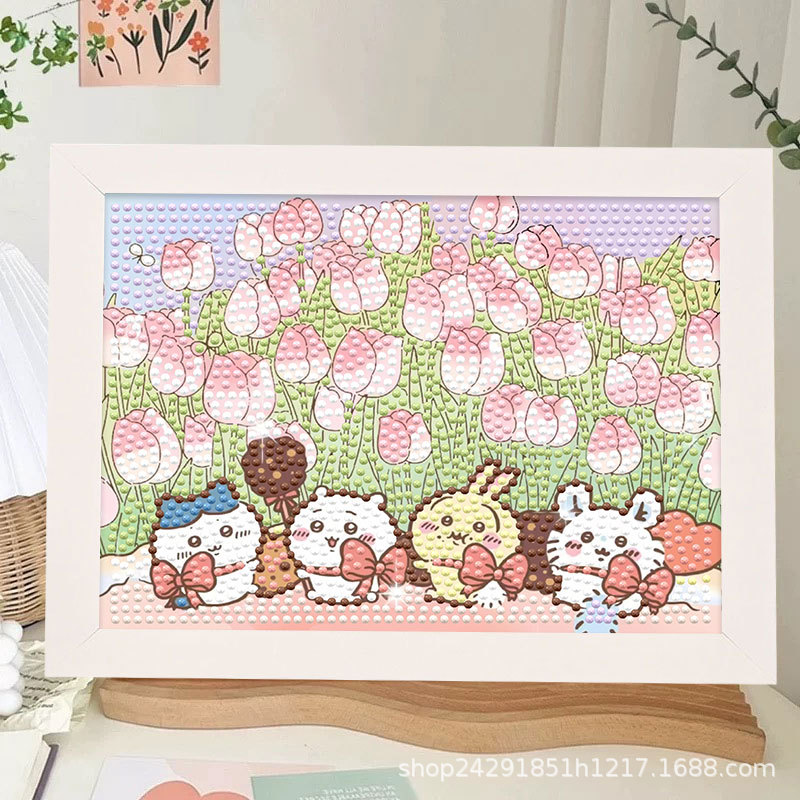 Diamante nuevo lápiz de dibujos animados pequeño nuevo pegatino diy puzzle manual regalo de cumpleaños para niños estudiantes