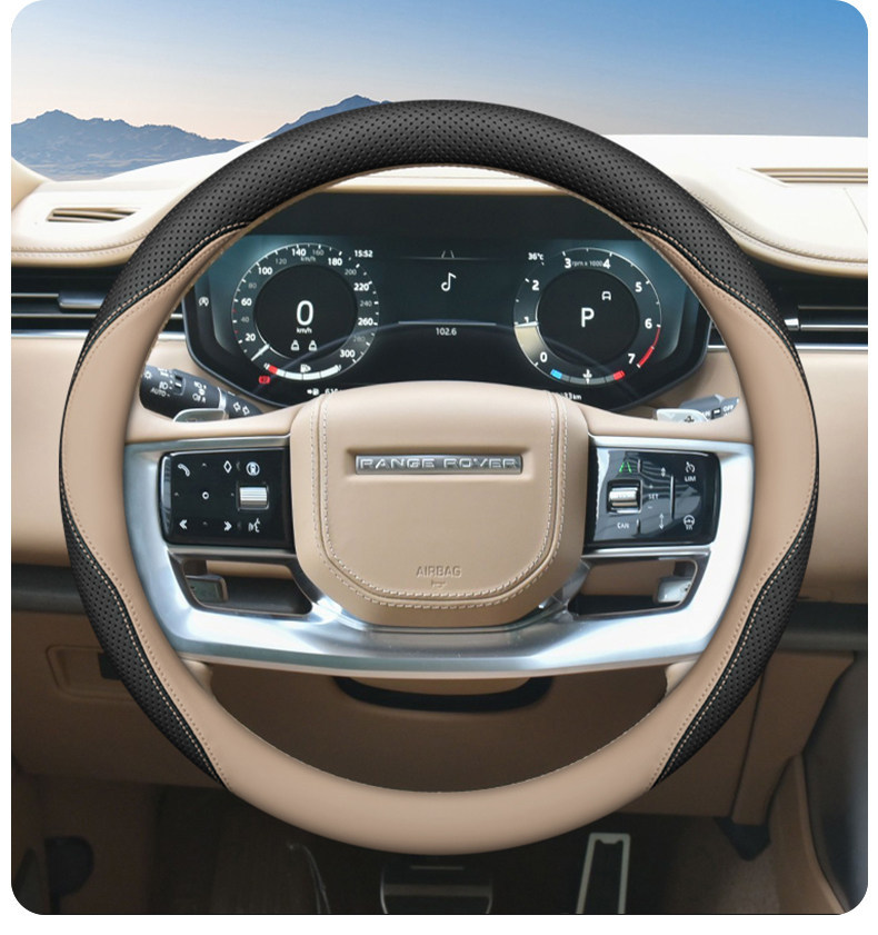 Land Rover Special Steering Wheel Cover for Range Rover, Defender, Evoque, Sport, Discovery, and Freelander Interior Modification Set