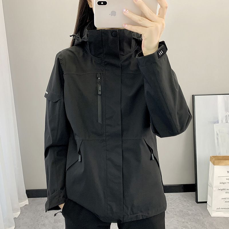 冲锋衣外套女新款秋冬可拆卸两件套户外加绒加厚保暖登山运动服男|undefined