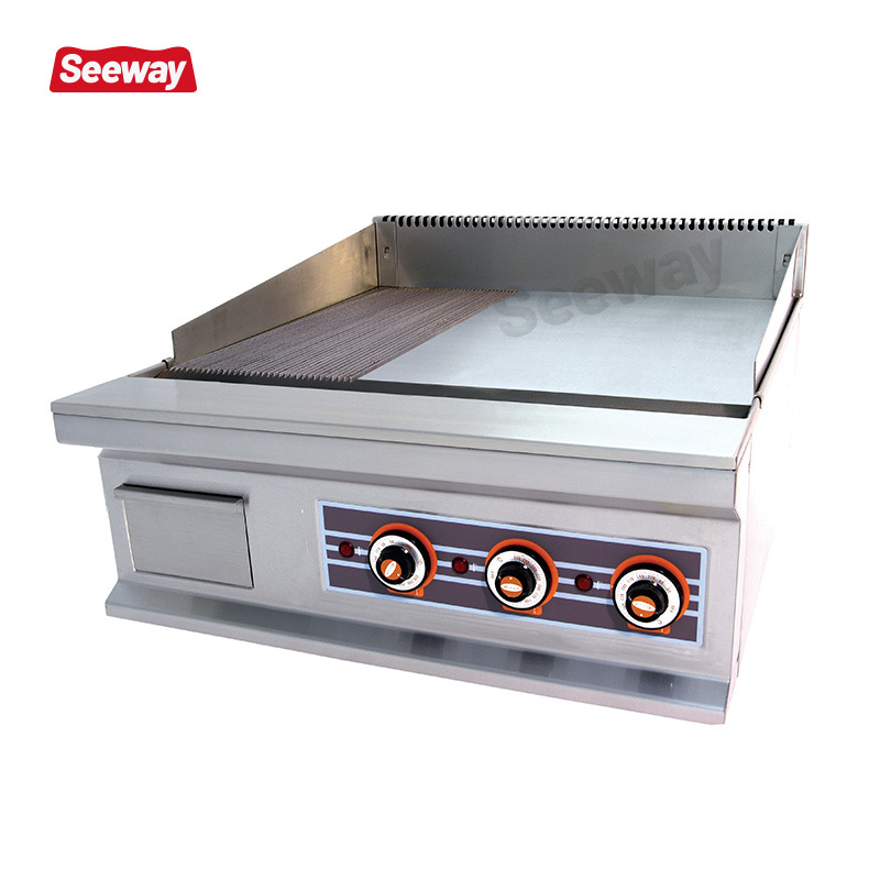 香港LEEGO LG-24KN 24"电扒炉（1/3坑 2/3平）小吃设备商用电扒炉