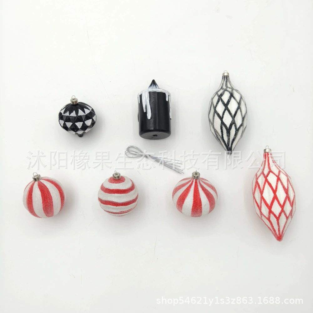 Рождественская картина особой формы черно-белая, замороженная красно-белая тема (7 стилей), праздничное украшение