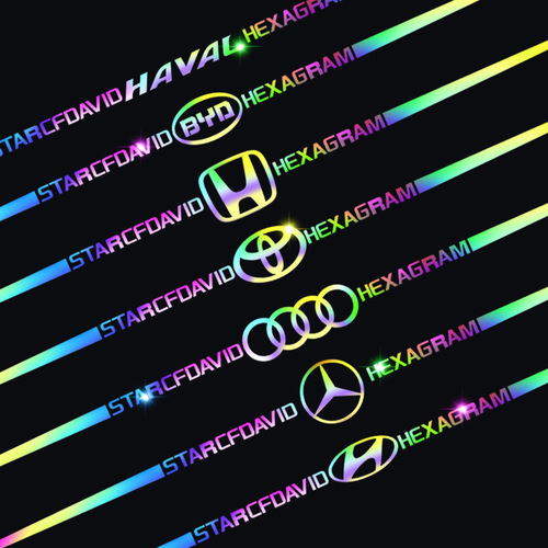 Car laser car logo latte art custom car body glass stickers scratch blocking car logo modification decorative stickers