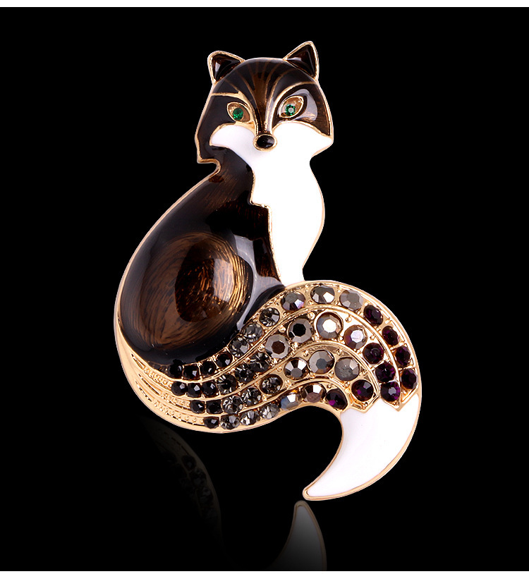 Banquet, Party Occasion Elegant Cute Pin Fox Alloy Plating Inlay Rhinestones Women's Brooches